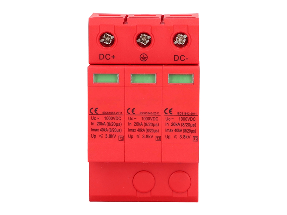 Protector De Olas De Tensión 40kv Respuesta Rápida 1000vdc 3p Para Fotovoltaica Alta Seguridad