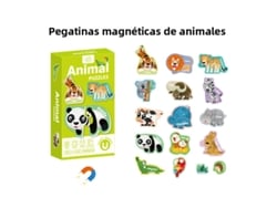 Rompecabezas magnético para refrigerador con letras, números y diseños de animales. MDUG (Estilo 3)