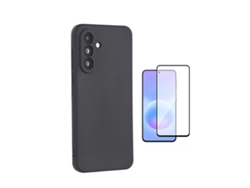 Kit De Película De Cristal Templado Gorillasglass Funda Protectora Trasera De Silicona Gift4me Para Samsung Galaxy A27 5g - Negro