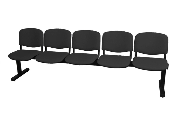 Sillas para Recepción PIQUERAS Y CRESPO Masegoso Negro (5 plazas - Tejido)