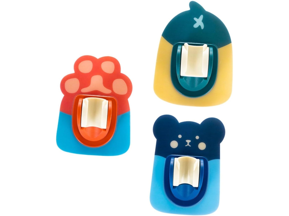 Juego de 3 soportes de ducha adhesivos, fácil instalación y ajuste, cambio de color, práctico P Gokoco