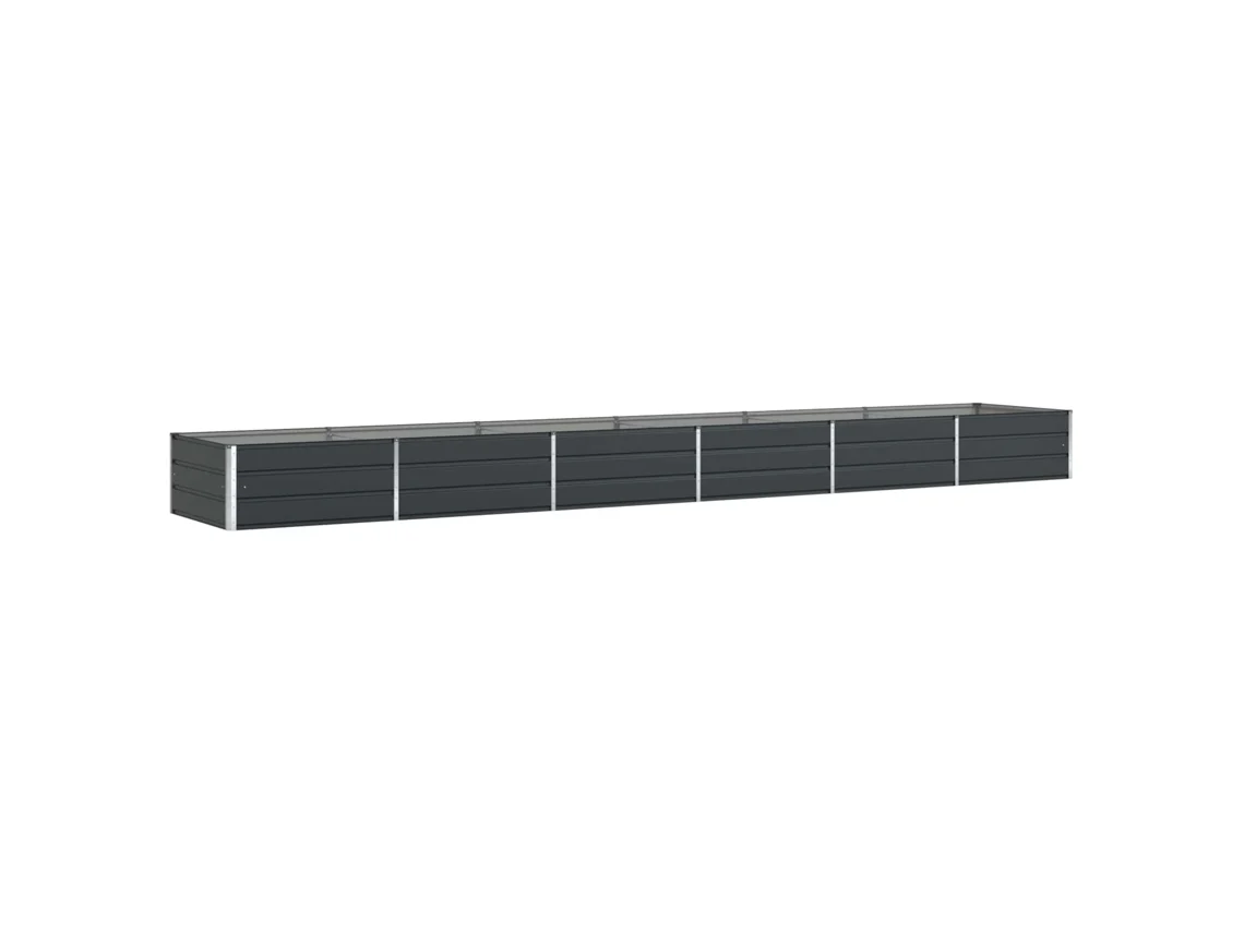 Jardinera | Maceta Antracita 195 X 100 X 45 Cm Acero Galvanizado