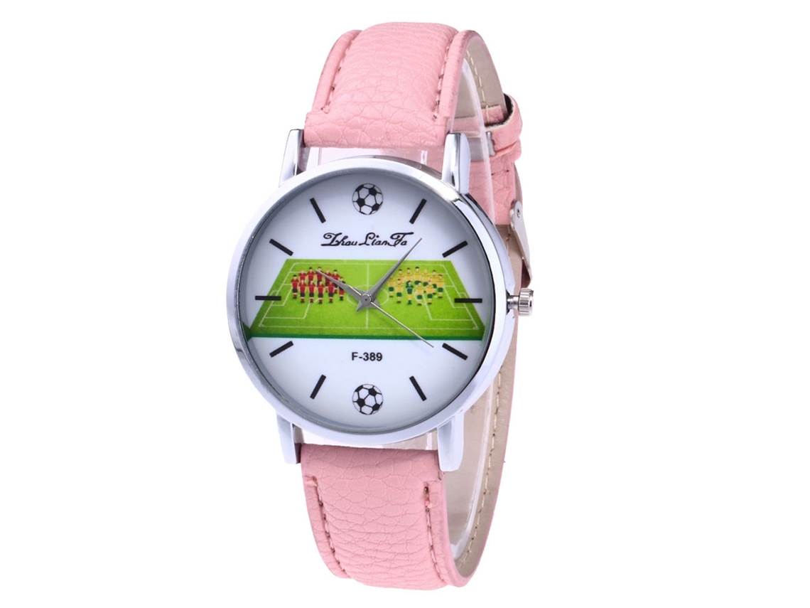 Reloj De Cuarzo De Moda Para Mujer Con Correa De Cuero Zhoulianfa F-389a Rosa