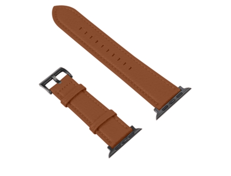 Correa Apple Watch 41mm / 40mm y 38mm Cuero Efecto Granulado Litchi marrón claro AVIZAR