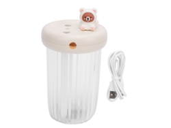Mini Humidificador De Escritorio Usb Con Doble Depósito De Vapor, 240 Ml, Portátil Para Coche Y Hogar, Blanco.