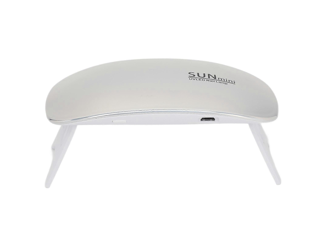 Lámpara de uñas UV/LED plegable y portátil de 6 W, secado rápido, ideal para manicuras. Color plata. NOSTALGIA88