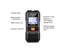 Detector De Metales Portátil Maka Mk09 Con Pantalla Lcd Infrarroja Para Montaje En Pared, Alta Precisión, Seguimiento De Profundidad.