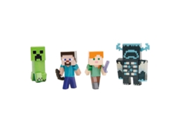 Set de 4 Nanofiguras MINECRAFT 7cm