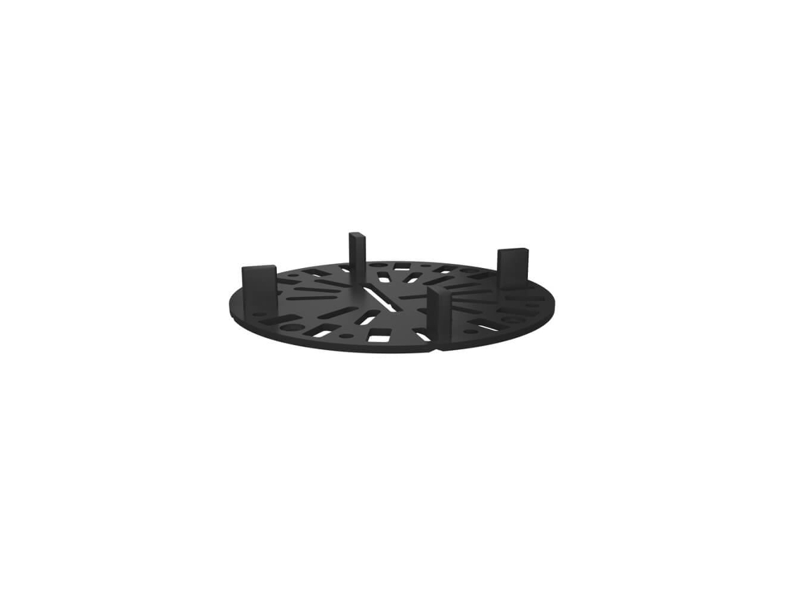Consola de terraza Renoplast® Renoslim, soporte de terraza, base de suelo, 2,2 mm de altura, mortero de junta negro de 4 mm, 10 unidades.