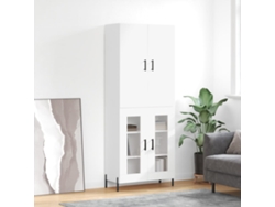 Aparador Alto Madera Contrachapada Blanco 69,5x34x180 Cm
