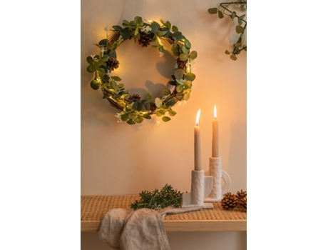 Corona de Navidad SKLUM (Pvc - Blanco)