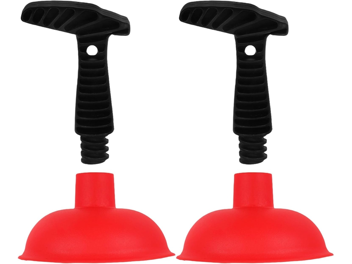 Juego de 2 desatascadores de goma para cocina y baño.