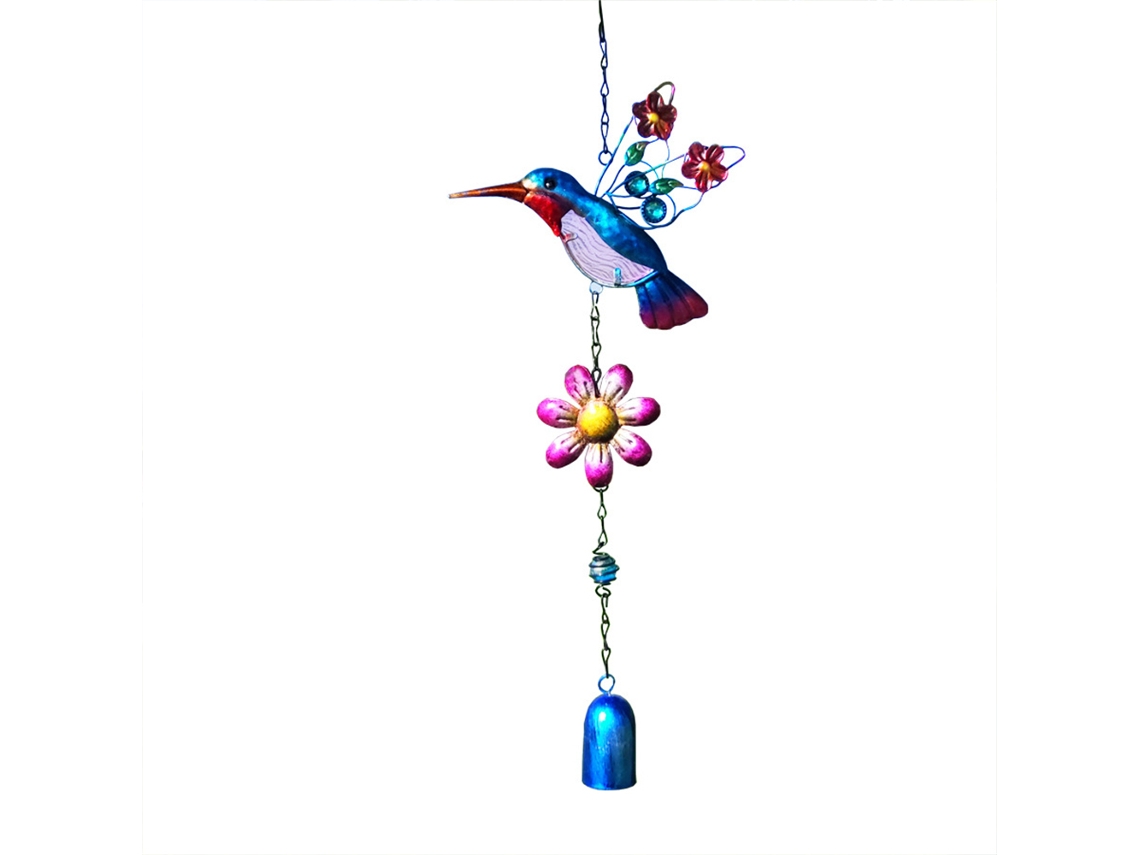 Adorno de mariposa y flor de vidrio pintado a mano de Kofihety