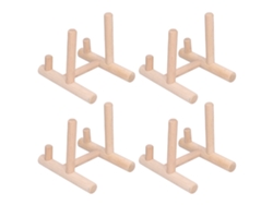 Expositor de 4 piezas, estilo cómodo, resistente y duradero, soporte para fotos, soporte decorativo para platos y manualidades.