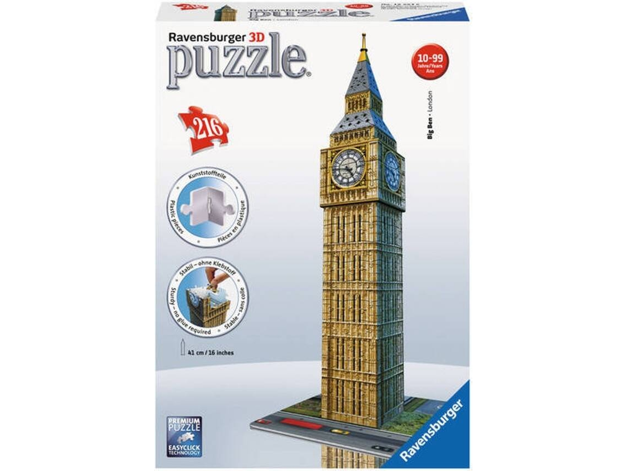 Puzzle 3D RUNADRAKE Big Ben (Edad Mínima: 10 - 216 Piezas)
