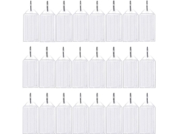 100 Llaveros De Plástico Duro Blanco Con Anillo Separador Para Equipaje E Identificación.