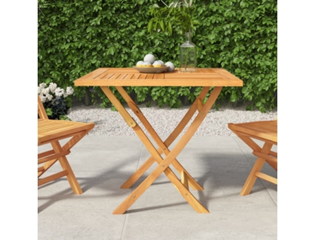 MAISON EXCLUSIVE Mesa de jardín plegable madera de teca maciza 85x85x76 cm