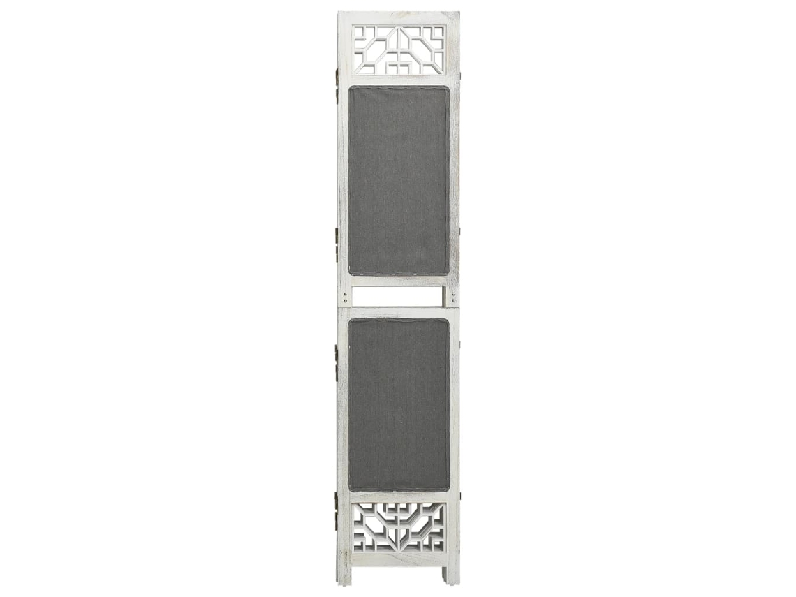 Biombo Divisor | Biombo Separador | Separador De Ambientes De 3 Paneles De Tela Gris 105x165 Cm