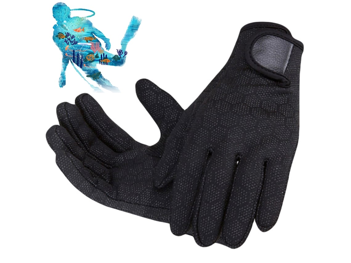 Luvas De Neoprene 2mm Para Mergulho Surf Snorkeling Natação Kayak Com Anti-derrapante