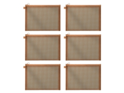 Bolsa con cremallera, 6 piezas, bolsa de malla transparente y transpirable para documentos, archivos, almacenamiento
