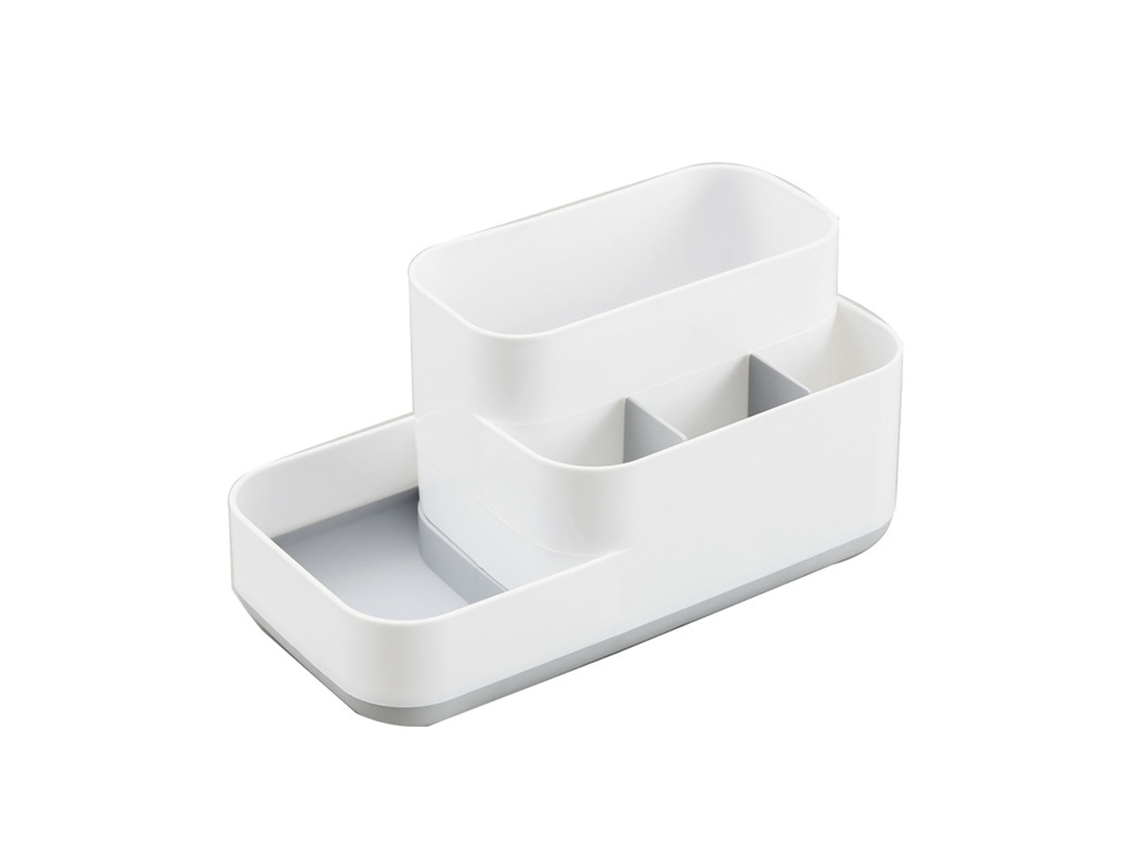 Organizador De Maquillaje De Plástico Con Múltiples Compartimentos Para Tocador Y Oficina.