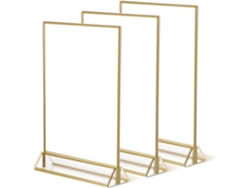 Juego De 3 Soportes Acrílicos Para Carteles, Ideales Para Exhibir Menús, Carteles Y Tarjetas De Visita.