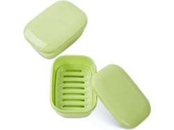 2026-portavasos De Jabón Portátil, 2 Piezas Recipiente De Jabón Para Camping Gimnasio Viajes (verde)
