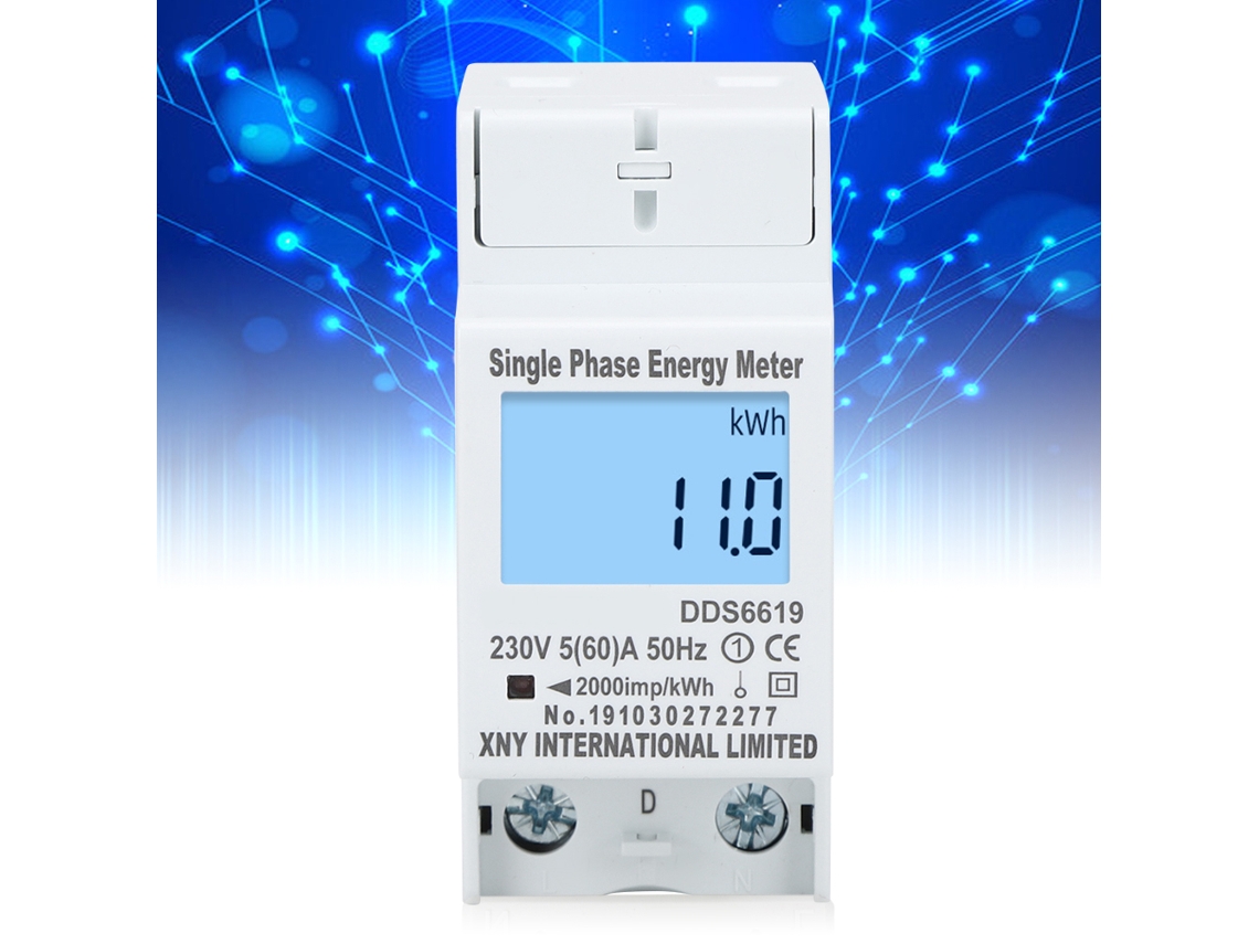 Contador De Energía Eléctrico Digital Monofásico Multifuncional Para Electrodomésticos Hogareños