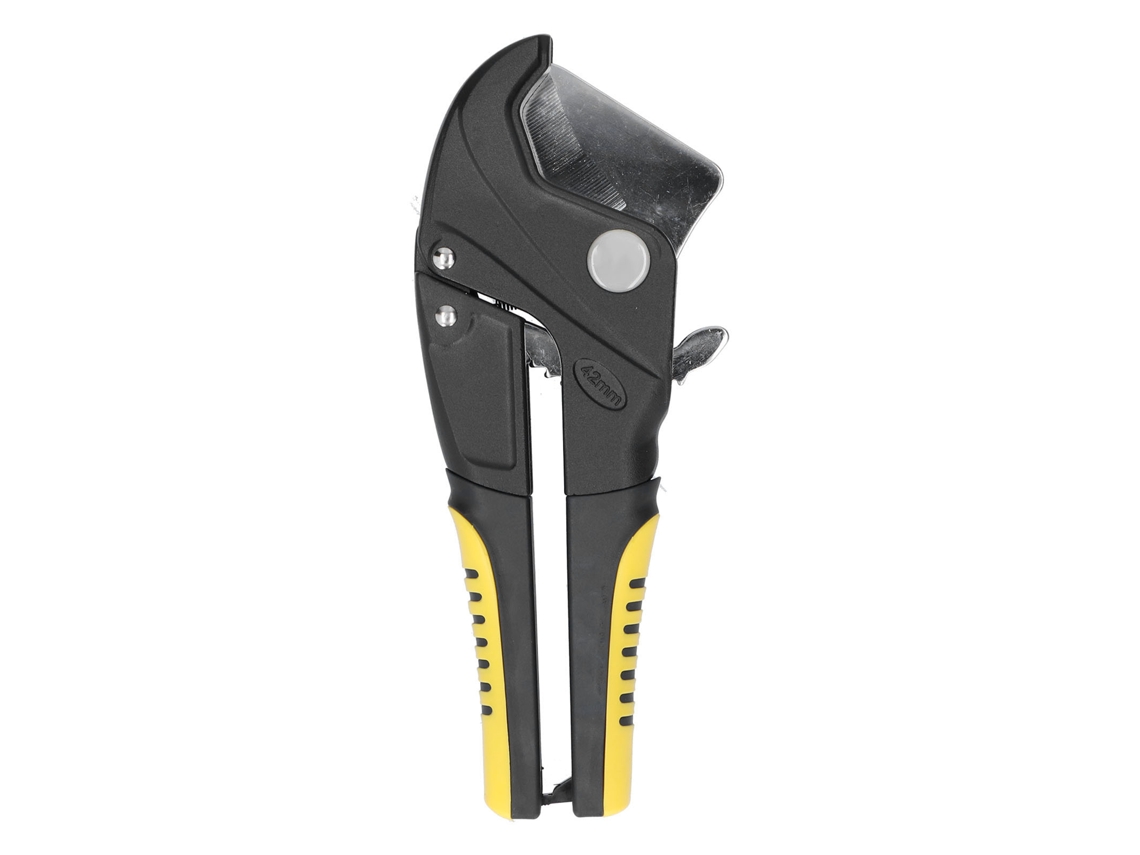 Cortatubos automático con mangos dentados, autoblocante, para PVC de hasta 42 mm.