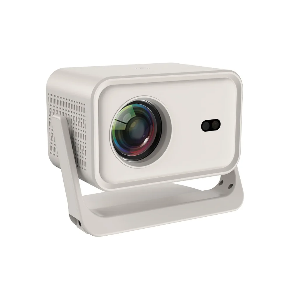 Proyector (Blanco) 1080p para uso doméstico, Ultra HD, proyector de pared para dormitorio, Wi-Fi para teléfono móvil.