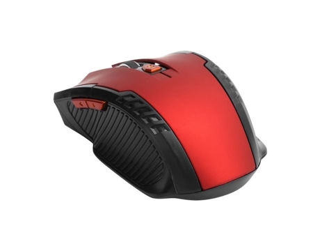 HURRISE Ratón Óptico 2.4G Ratón con Cable 3 Niveles Dispositivo Externo de Computadora Óptica Ajustable Rojo