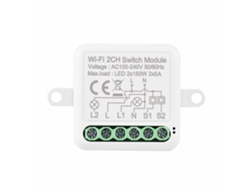 Módulo De Interruptor Wifi Inteligente De 2 Canales Con Control Por Voz, Aplicación Y Función De Temporizador.
