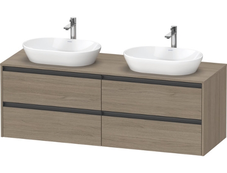 Mueble DURAVIT Ketho.2 bajo lavabo hueco para lavabo en ambos lados 1600x568x550mm K24899B