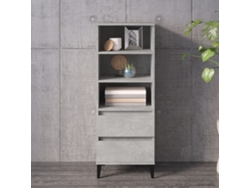 Aparador Alto Madera Contrachapada Gris Hormigón 40x36x110 Cm