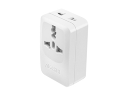 Adaptador de viaje USB-C de 15 W para EE. UU. y Japón, color blanco Akashi
