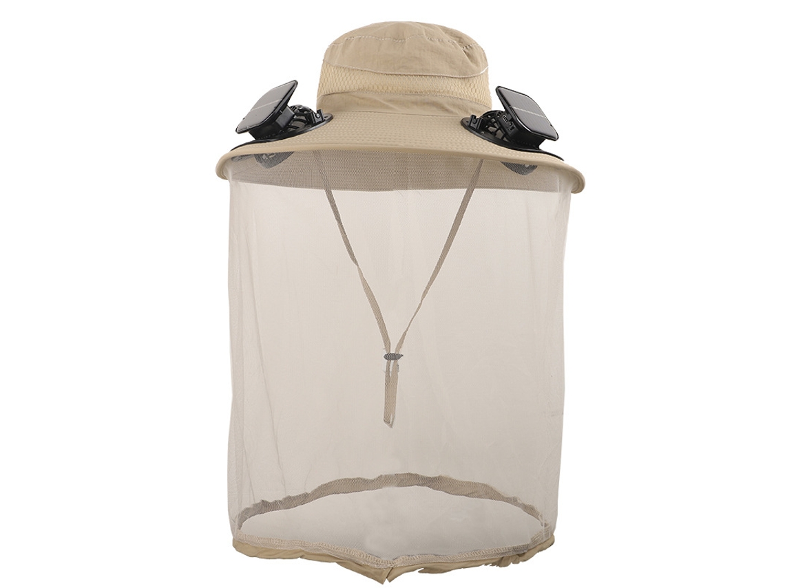 Sombrero De Pesca Chrui Con Ventilador Doble Solar Y Ajuste Cómodo (caqui)