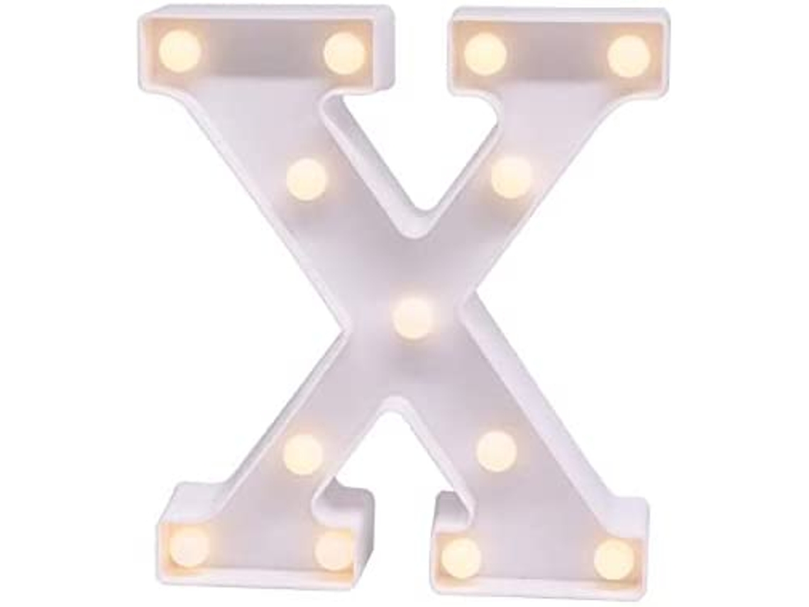 Letras com Luzes Led para Decoração de Interiores X