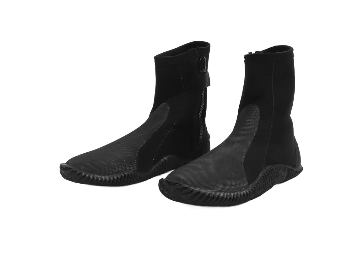2026-1 Par Water Shoes Botas De Buceo Altas 5mm Antideslizantes Para Surf Playa Actividades Acuáticas Negro Talla 7 37/38