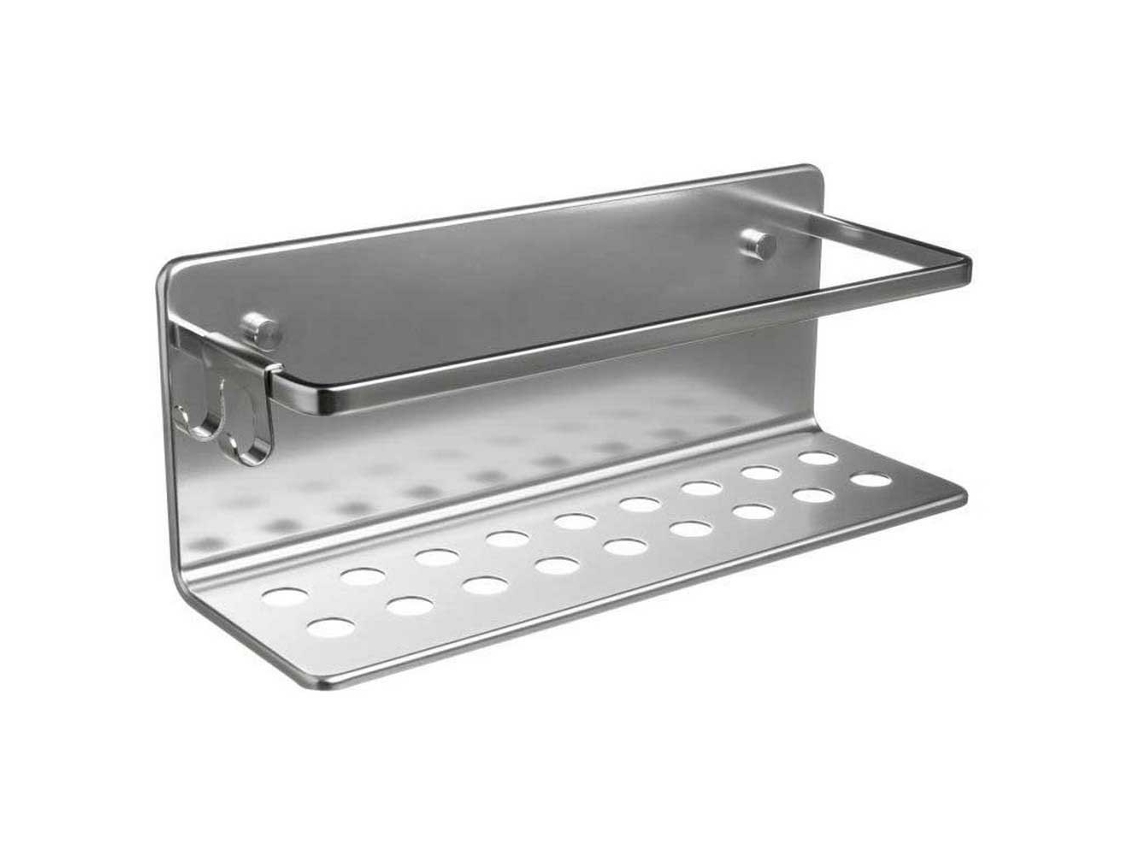 Cesta Retangular de Chuveiro Moon 30X10X12 Cm Prateadotatay
