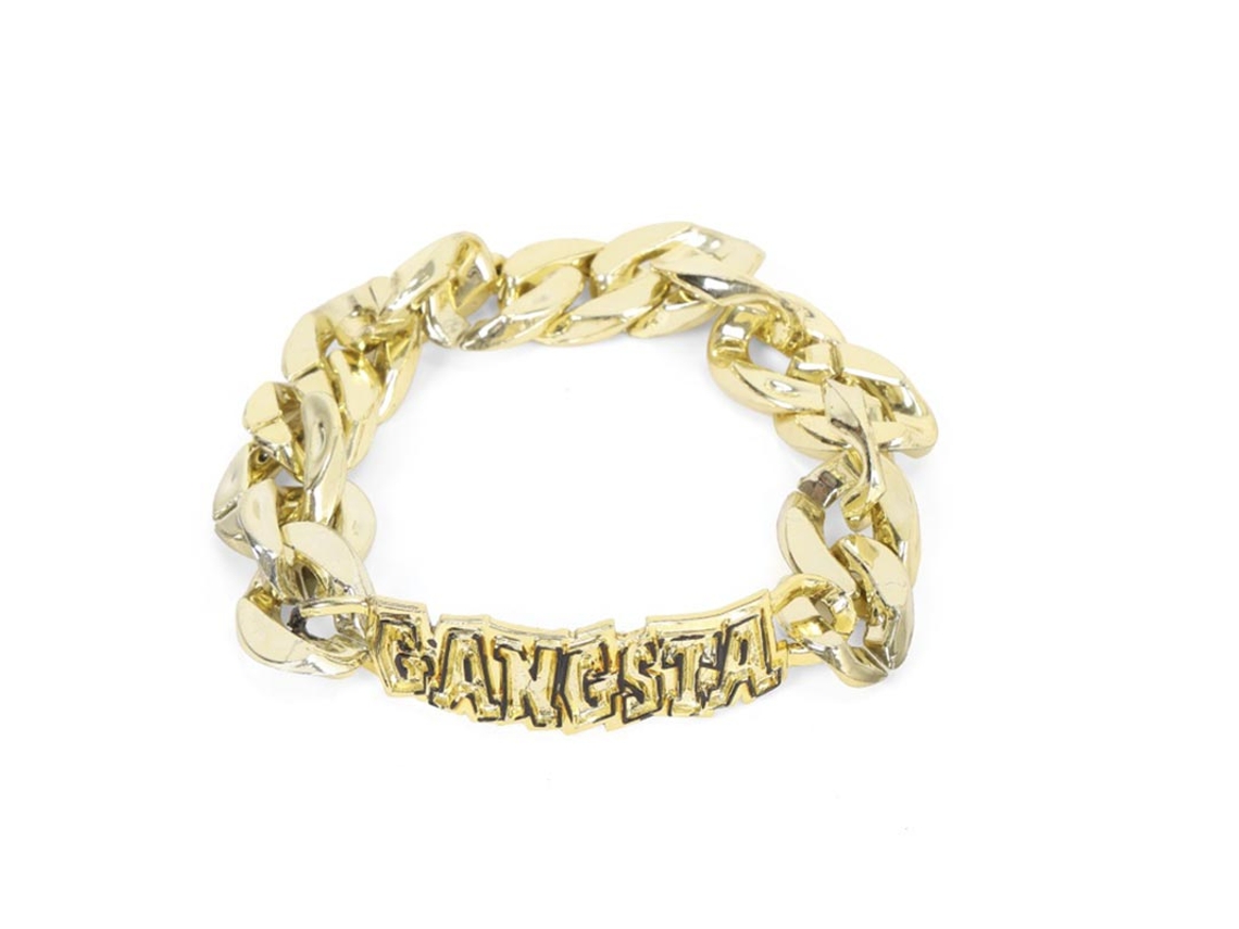 Pulsera Gangsta dorada de 14x1,5 cm