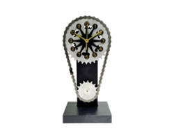 Reloj De Mesa Antiguo Con Engranajes Giratorios, Artículo Decorativo Antiguo Para Sala De Estar O Casa De Campo.