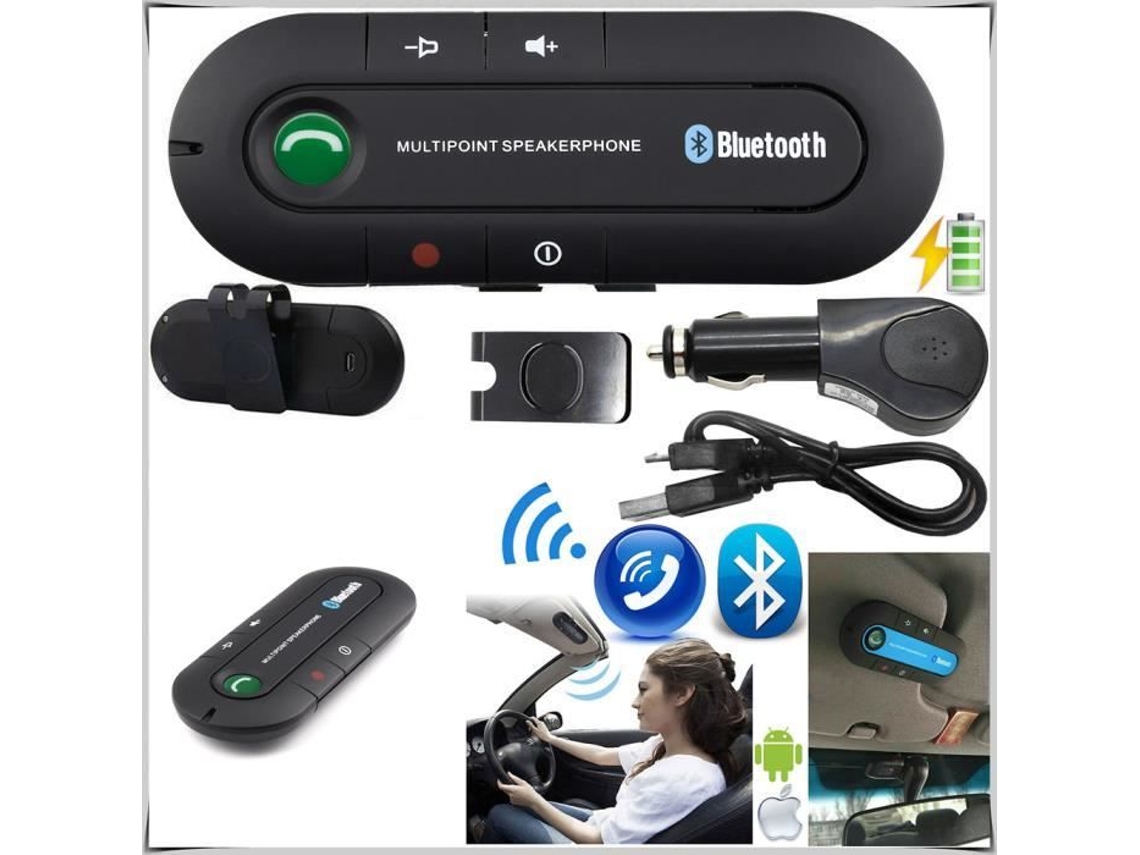 Kit manos libres inalámbrico multipunto para coche Bluetooth, manos libres para móvil Iphone