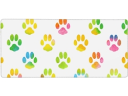 Besportble Alfombrilla De Ratón De Gran Formato Con Estampado De Huellas De Perro En Acuarela Y Goma Antide...