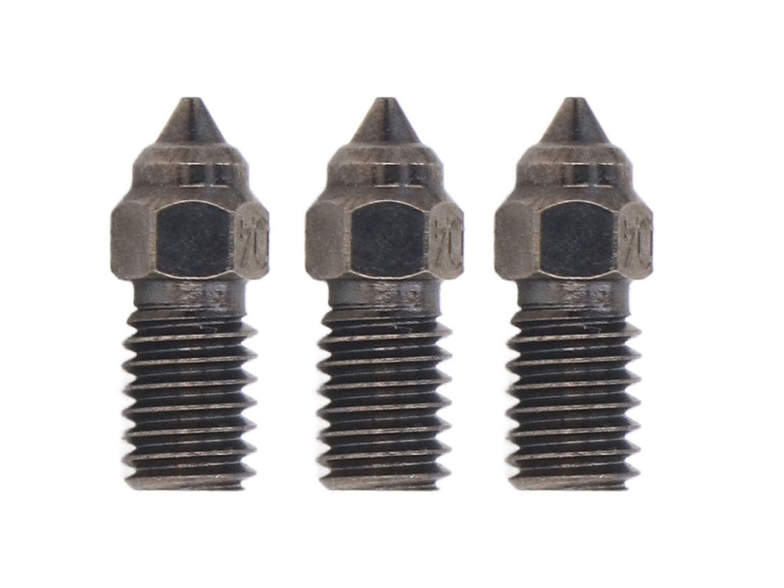 Bico De Aço Temperado 1,75mm 0,4mm Para Impressora 3d Ender 3 V3 Peças Acessórias 3 Unidades