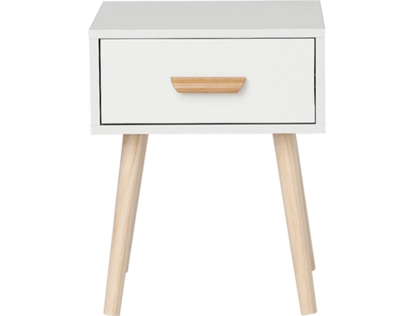 Mesilla JEOBEST Noche (40 x 40 x 50 cm - Blanco)