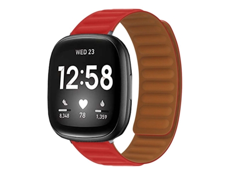 Correa Pulsera Magnética de Forte Conexión para Fitbit by Google Versa 2 Rojo