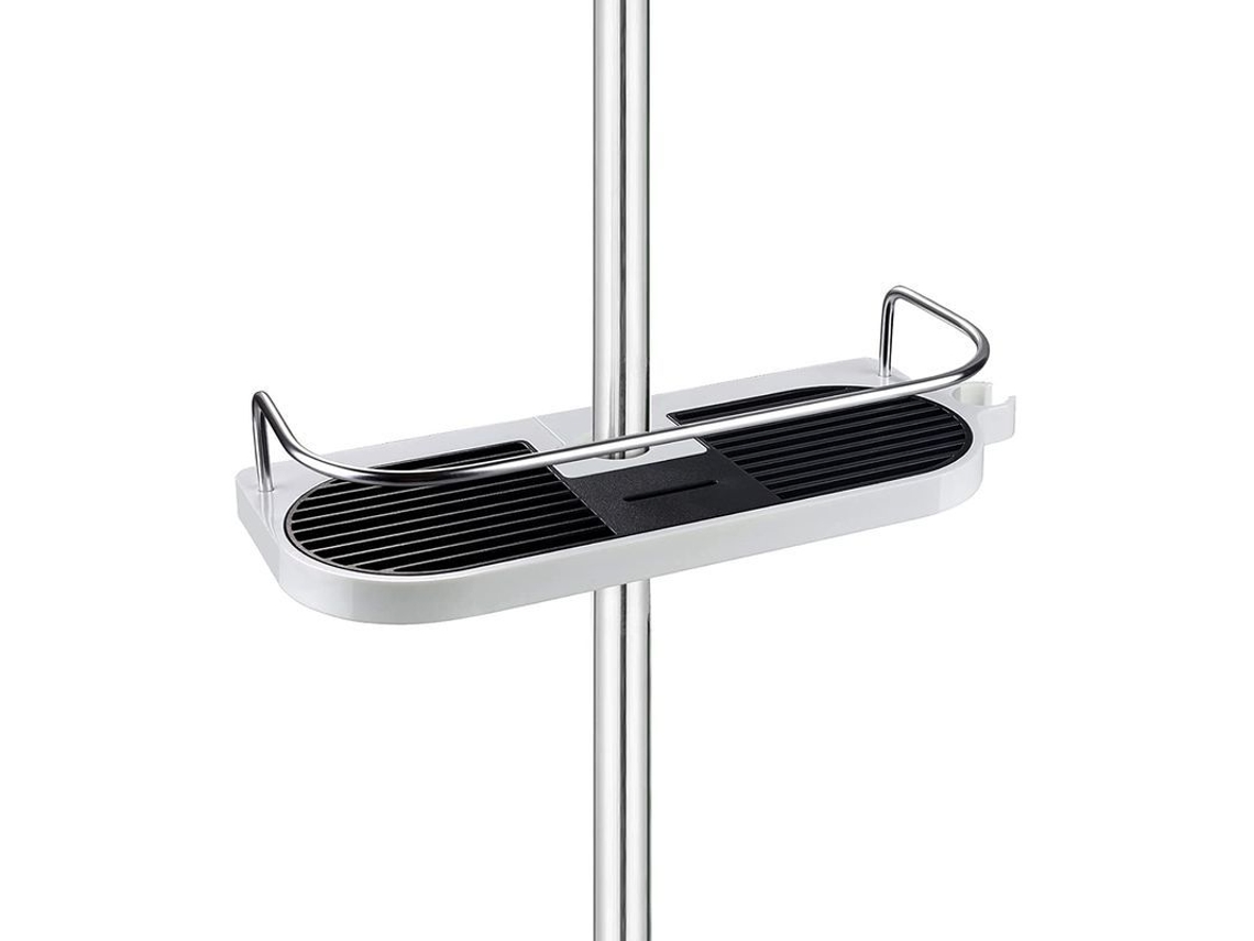Estante De Ducha Sin Necesidad De Taladrar, Soporte Para Jabón Y Champú Con Gancho Para Barras De 19 Mm A 25 Mm.