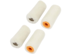 Juego de 4 fundas para rodillos de pintura para decoración de suelos y paredes, blancas, 5 cm de largo CHABERLU