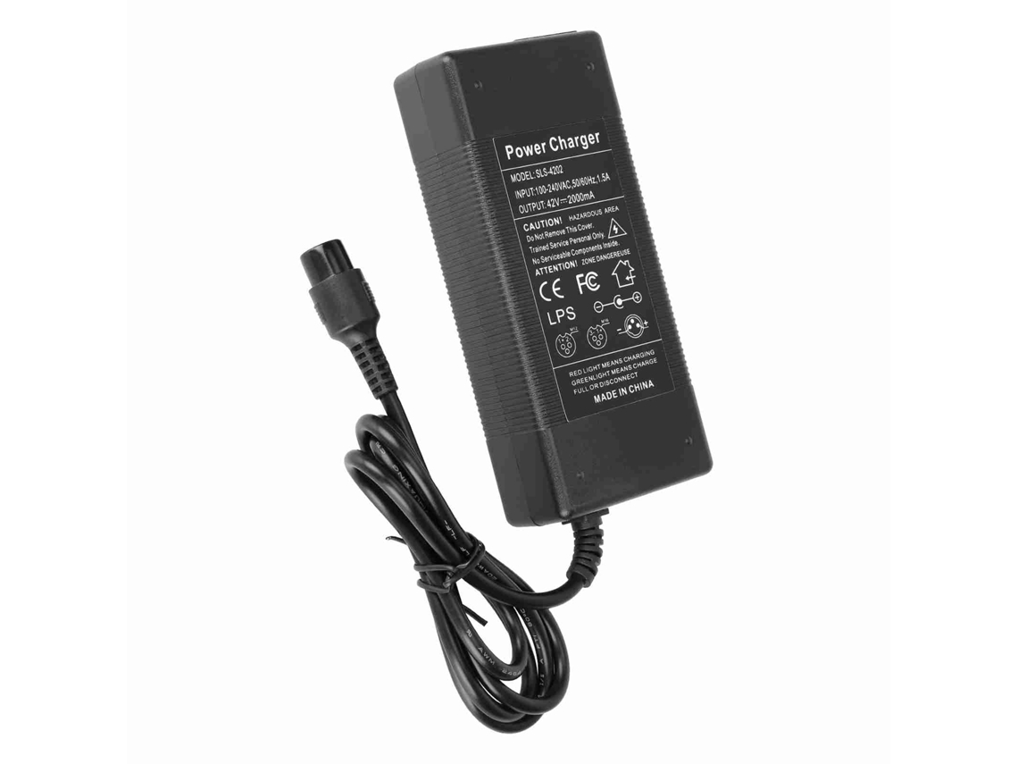 Cargador De 42 V Y 2 A Para Adaptador De Batería De Litio De 36 V Para Patinete Eléctrico Con 3 Pines En Línea.