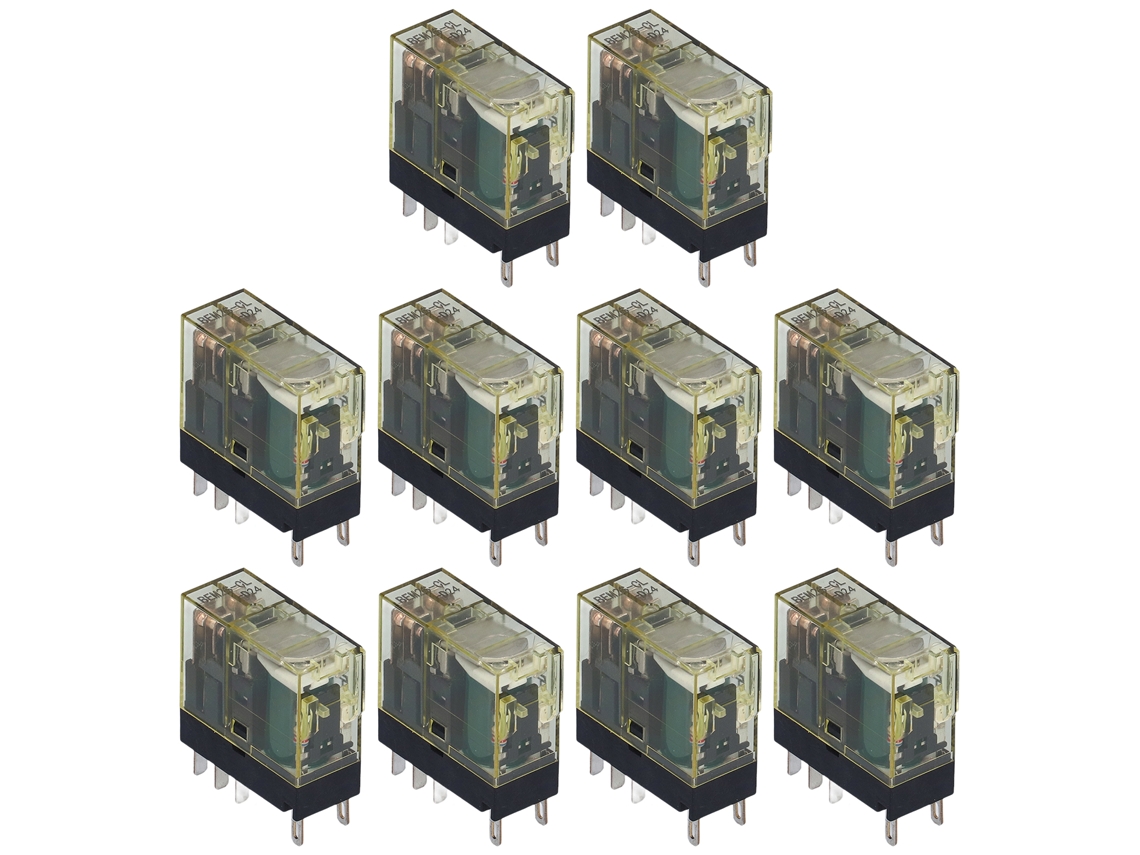 Relé De Potencia Miniatura De 8 Pines, 2 Na, 2 Nc, Dc24v, 8a, Bem2scl, Componente Electrónico Delgado.